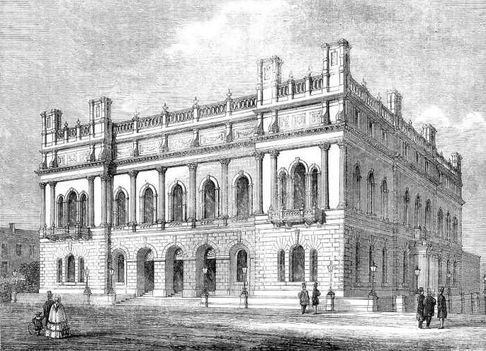 Framed Print : The New Townhall, Blackburn, 1857. Creator: Unknown Framed Print : The New Townhall, Blackburn, 1857. Creator: Unknown