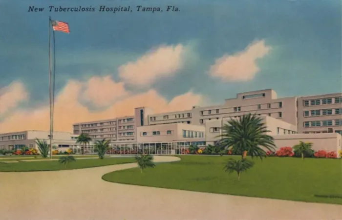 Framed Print : New Tuberculosis Hospital, Tampa, Fla. c1940s Framed Print : New Tuberculosis Hospital, Tampa, Fla. c1940s
