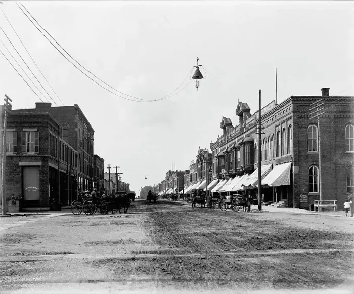 Framed Print : New Ulm, Main Street, between 1880 and 1899. Creator: Unknown Framed Print : New Ulm, Main Street, between 1880 and 1899. Creator: Unknown