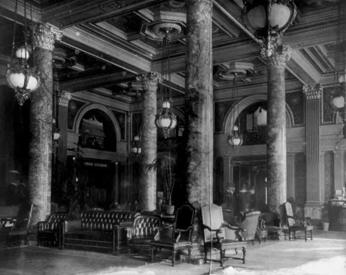 Framed Print : The New Willard Hotel, Washington, D.C. - lobby, between 1890 and 1950. Creator: Frances Benjamin Johnston Framed Print : The New Willard Hotel, Washington, D.C. - lobby, between 1890 and 1950. Creator: Frances Benjamin Johnston