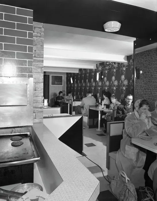 Framed Print : New Wimpy Bar, Barnsley, South Yorkshire, 1960. Artist: Michael Walters Framed Print : New Wimpy Bar, Barnsley, South Yorkshire, 1960. Artist: Michael Walters