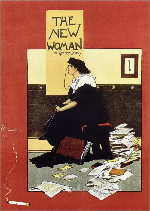 Framed Print : The New Woman, 1895. Artist: Morrow, Albert (1863-1927) Framed Print : The New Woman, 1895. Artist: Morrow, Albert (1863-1927)