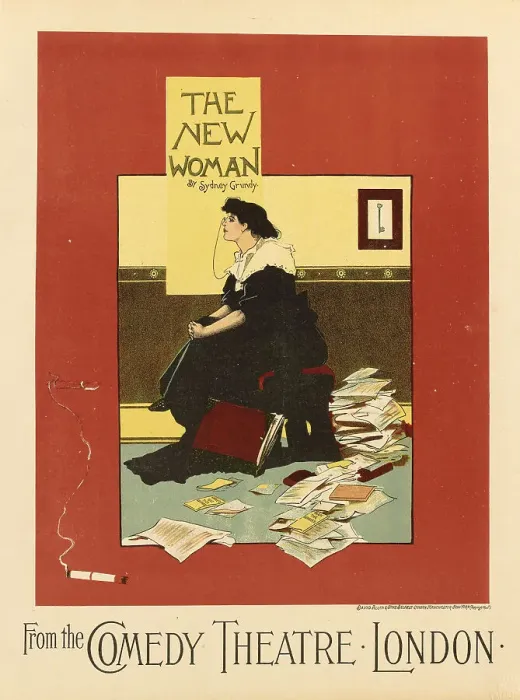 Framed Print : The new woman, 1895. Creator: Morrow, Albert (1863-1927) Framed Print : The new woman, 1895. Creator: Morrow, Albert (1863-1927)
