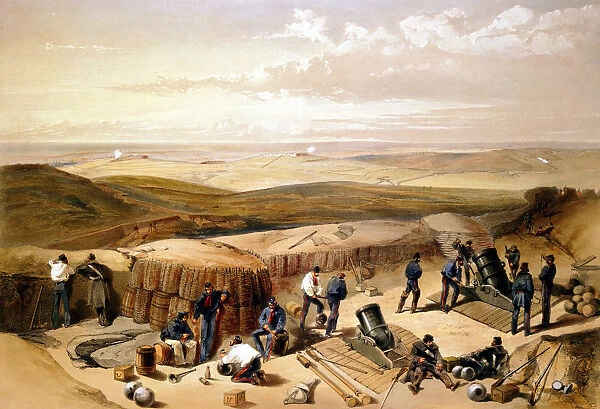 The New Works at the Siege of Sebastapol... Crimean War, 1853-1856. Artist: William Simpson