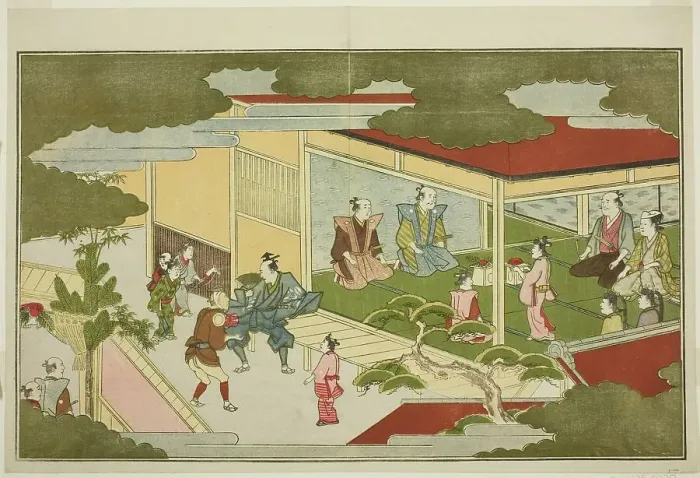 Framed Print : New Year in a Samurai Mansion, from the illustrated kyoka anthology The Young God... 1789. Creator: Kitagawa Utamaro. New Year in a Samurai Mansion, from the illustrated kyoka anthology The Young God... 1789. Creator: Kitagawa Utamaro Framed Print : New Year in a Samurai Mansion, from the illustrated kyoka anthology The Young God... 1789. Creator: Kitagawa Utamaro. New Year in a Samurai Mansion, from the illustrated kyoka anthology The Young God... 1789. Creator: Kitagawa Utamaro