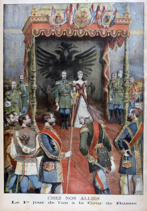Framed Print : New Years Day reception at the Russian court, 1897. Artist: Henri Meyer Framed Print : New Years Day reception at the Russian court, 1897. Artist: Henri Meyer