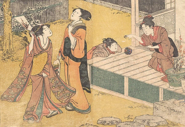 New Years Games, from the printed book Flowers of the Four Seasons (Shiki no hana), 1801