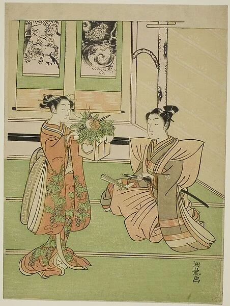 The New Years Offering, c. 1769. Creator: Isoda Koryusai