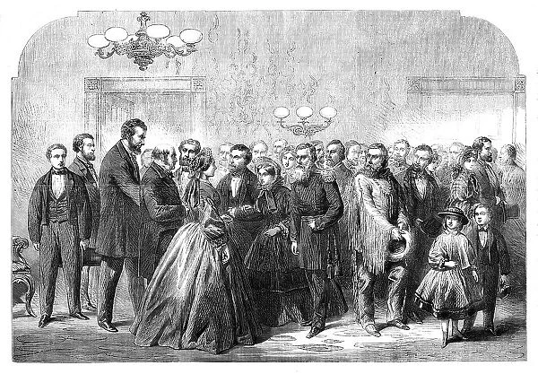 New Year's Reception at the White House, Washington - from a sketch by our special artist, 1862. Creator: Unknown