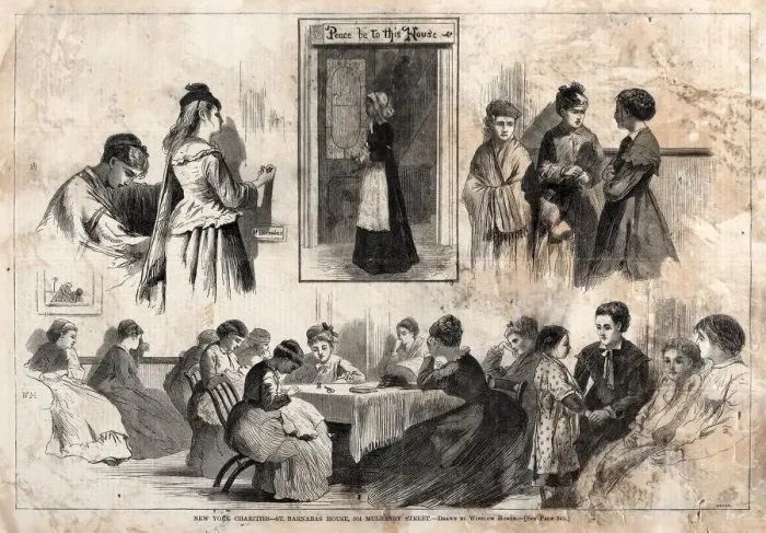 Framed Print : New York Charities - St. Barnabas House, 304 Mulberry Street, 1874. Creator: Winslow Homer Framed Print : New York Charities - St. Barnabas House, 304 Mulberry Street, 1874. Creator: Winslow Homer