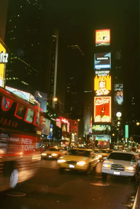 Framed Print : New York city street at night Framed Print : New York city street at night