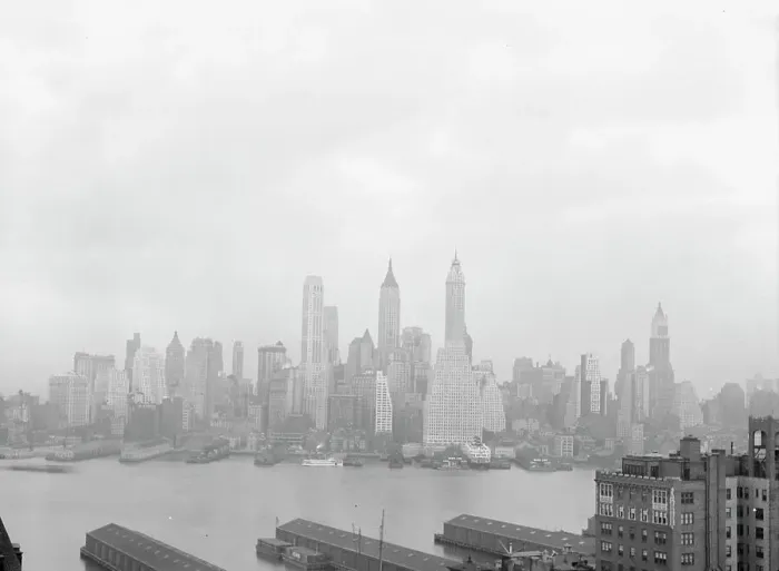 Framed Print : New York City views, between 1931 and 1938. Creator: Arnold Genthe Framed Print : New York City views, between 1931 and 1938. Creator: Arnold Genthe