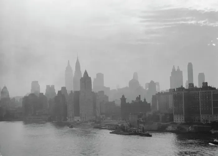 Framed Print : New York City views, skyline, between 1931 and 1938. Creator: Arnold Genthe