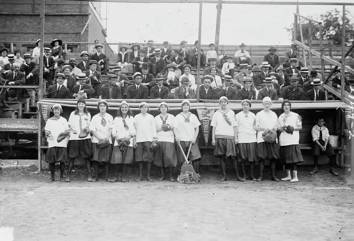Framed Print : New York Female Giants (baseball), 1913. Creator: Bain News Service Framed Print : New York Female Giants (baseball), 1913. Creator: Bain News Service