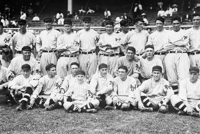 Framed Print : New York Giants at the Polo Grounds, New York, September 1912 (baseball), 1912. Creator: Bain News Service Framed Print : New York Giants at the Polo Grounds, New York, September 1912 (baseball), 1912. Creator: Bain News Service