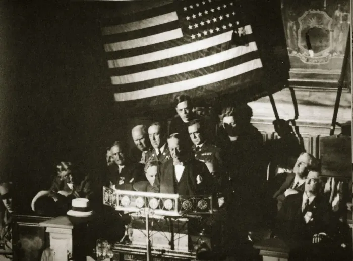 Framed Print : New York Governor Al Smith accepting the Democratic nomination for the Presidency, 1928
