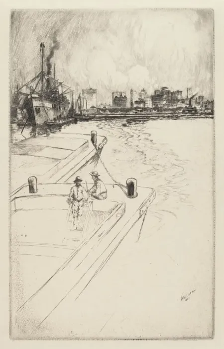 Framed Print : New York from the Harbor, 1905. Creator: Charles Frederick William Mielatz Framed Print : New York from the Harbor, 1905. Creator: Charles Frederick William Mielatz