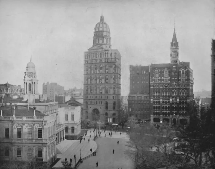 Framed Print : New York Newspaper Buildings, 19th century Framed Print : New York Newspaper Buildings, 19th century