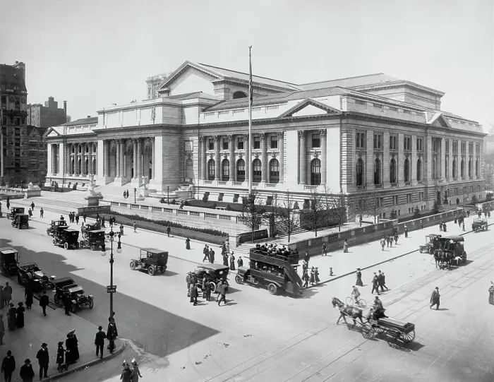 Framed Print : New York Public Library Building, The, between 1911 and 1920. Creator: Unknown Framed Print : New York Public Library Building, The, between 1911 and 1920. Creator: Unknown