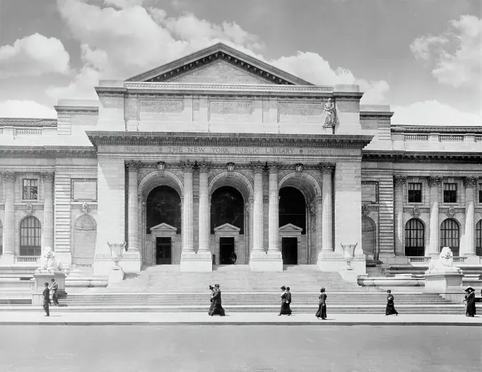Framed Print : The New York Public Library building, c.between 1910 and 1920. Creator: Unknown Framed Print : The New York Public Library building, c.between 1910 and 1920. Creator: Unknown