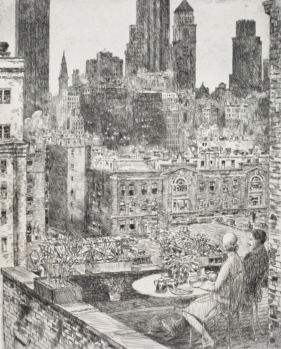 Framed Print : New York Spring 1931, 1931. Creator: Frederick Childe Hassam