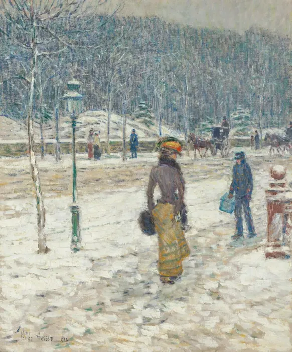 Framed Print : New York Street, 1902. Creator: Frederick Childe Hassam