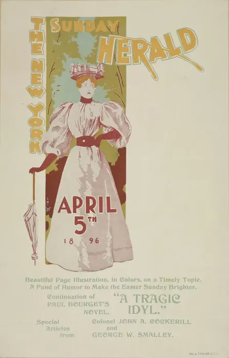 Framed Print : The New York Sunday herald. April 5th 1896. c1896. Creator: Charles Hubbard Wright Framed Print : The New York Sunday herald. April 5th 1896. c1896. Creator: Charles Hubbard Wright