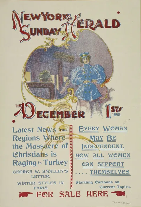 Framed Print : New York Sunday herald. December 1st 1895. c1895. Creator: Charles Hubbard Wright Framed Print : New York Sunday herald. December 1st 1895. c1895. Creator: Charles Hubbard Wright