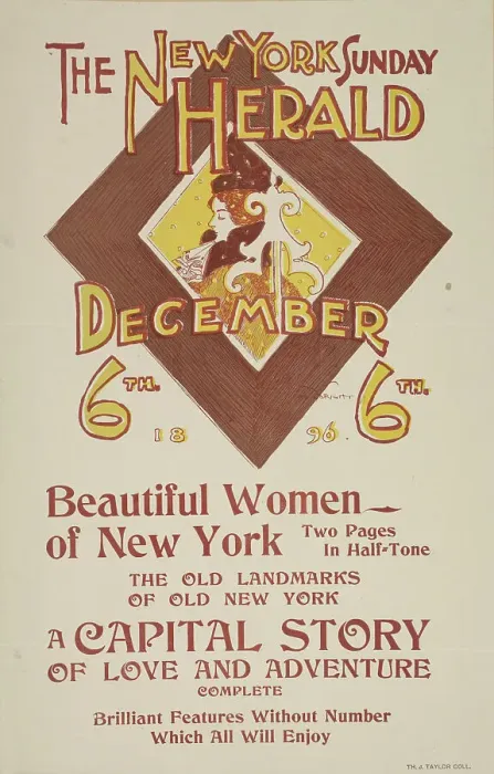 Framed Print : The New York Sunday herald. December 6th 1896. c1896. Creator: Charles Hubbard Wright Framed Print : The New York Sunday herald. December 6th 1896. c1896. Creator: Charles Hubbard Wright
