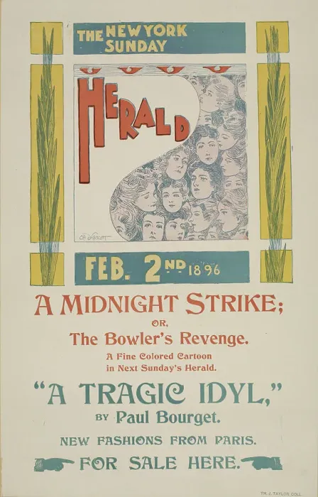 Framed Print : The New York Sunday herald. Feb. 2 1896. c1896. Creator: Charles Hubbard Wright Framed Print : The New York Sunday herald. Feb. 2 1896. c1896. Creator: Charles Hubbard Wright