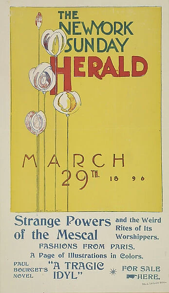 The New York Sunday herald. March 29th 1896. c1896. Creator: Charles Hubbard Wright