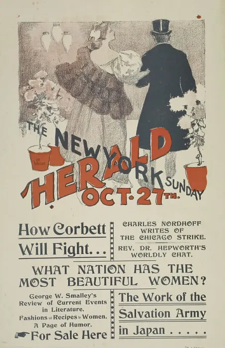 Framed Print : The New York Sunday herald. Oct. 27th. c1895. Creator: Charles Hubbard Wright Framed Print : The New York Sunday herald. Oct. 27th. c1895. Creator: Charles Hubbard Wright