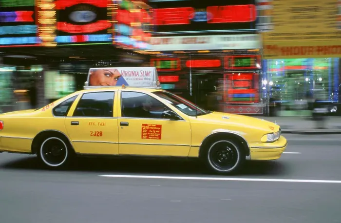 Framed Print : New York Yellow Taxi cab, 1995 Framed Print : New York Yellow Taxi cab, 1995