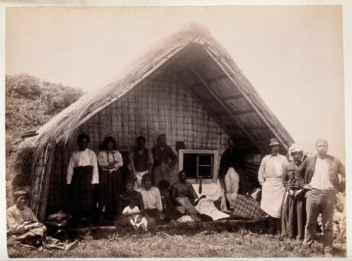 Framed Print : New Zealand: Maori funeral rites, c1880s. Creator: Unknown Framed Print : New Zealand: Maori funeral rites, c1880s. Creator: Unknown