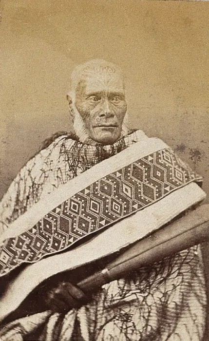 Framed Print : New Zealand: a Maori man, 19th century. Creator: Unknown Framed Print : New Zealand: a Maori man, 19th century. Creator: Unknown