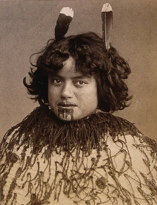 Framed Print : New Zealand: a Maori woman, 19th century. Creator: Pulman Photo Framed Print : New Zealand: a Maori woman, 19th century. Creator: Pulman Photo
