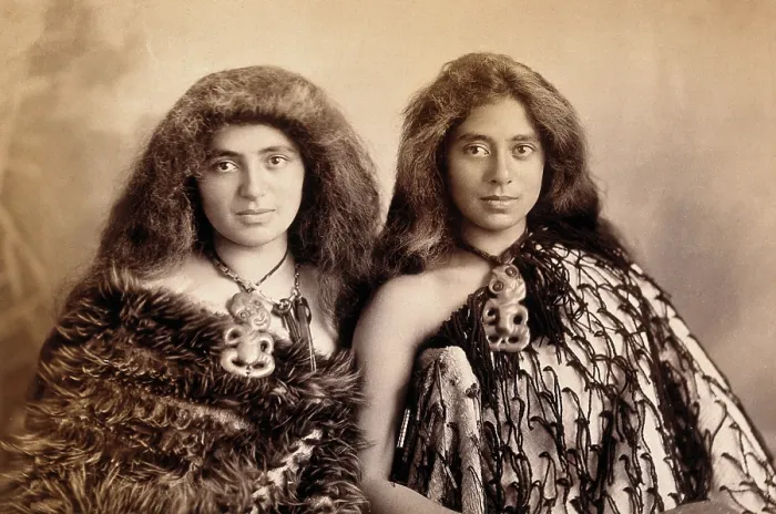 Framed Print : New Zealand: two Maori women, c1890s. Creator: Arthur James Iles Framed Print : New Zealand: two Maori women, c1890s. Creator: Arthur James Iles