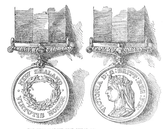 Framed Print : The New Zealand War Medal for the British Troops, 1870. Creator: Unknown Framed Print : The New Zealand War Medal for the British Troops, 1870. Creator: Unknown