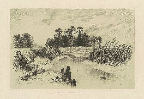 In the Newark Meadows, 1879. Creator: Thomas Moran