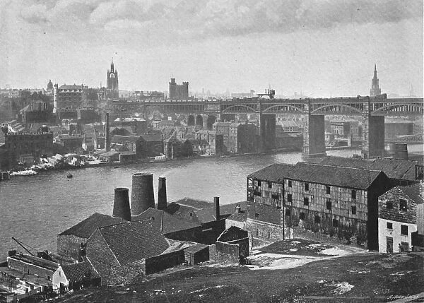 Newcastle-on-Tyne, from the Rabbit Banks, c1900. Artist: M Aunty