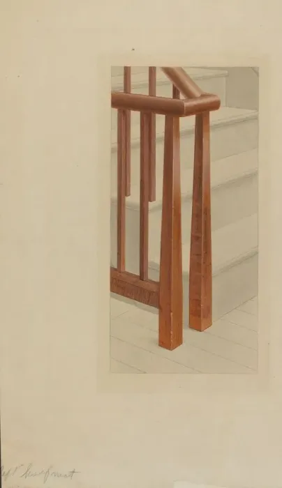 Framed Print : Newel Post, c. 1937. Creator: Alfred H. Smith Framed Print : Newel Post, c. 1937. Creator: Alfred H. Smith