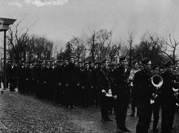 The Newfoundland Naval Reserve parading before the Governor at St. John s, c1902, (1903)
