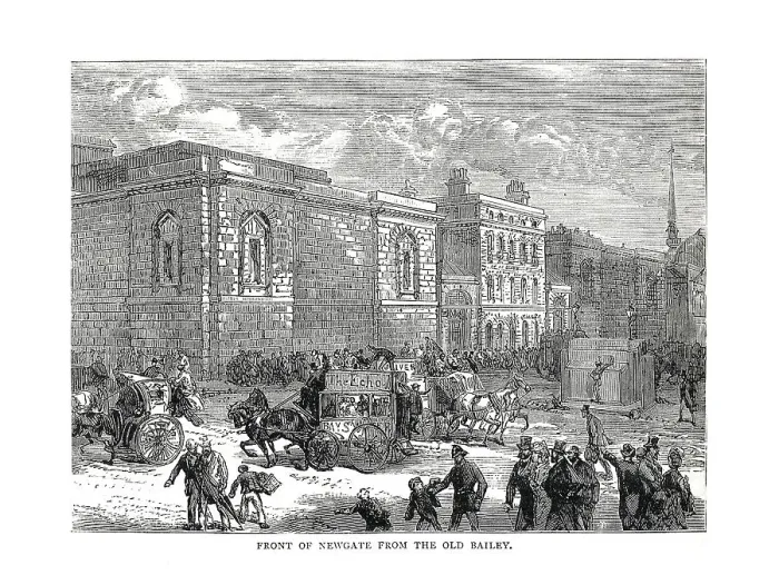Framed Print : Front of Newgate from the Old Bailey, 1878 Framed Print : Front of Newgate from the Old Bailey, 1878