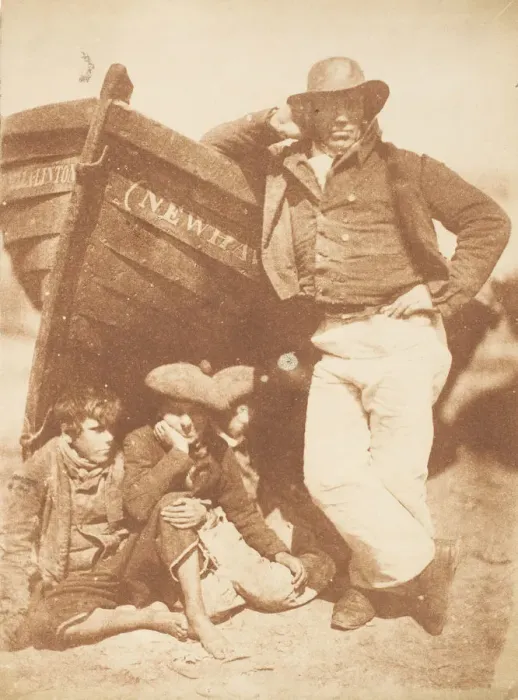 Framed Print : Newhaven Fisherman with Two Boys, 1843-47. Creators: David Octavius Hill, Robert Adamson Framed Print : Newhaven Fisherman with Two Boys, 1843-47. Creators: David Octavius Hill, Robert Adamson