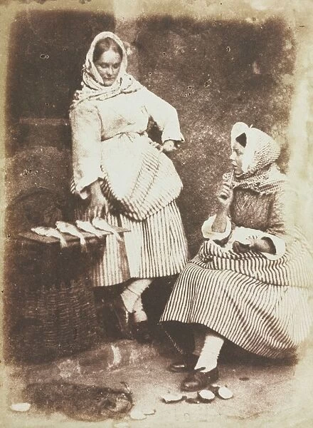 Newhaven Fishwives, Jeanie Wilson and Annie Linton, 1845. Creator: David Octavius Hill (British