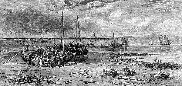 Newhaven Pier: the fishing-boats arrived, 1862. Creator: Unknown