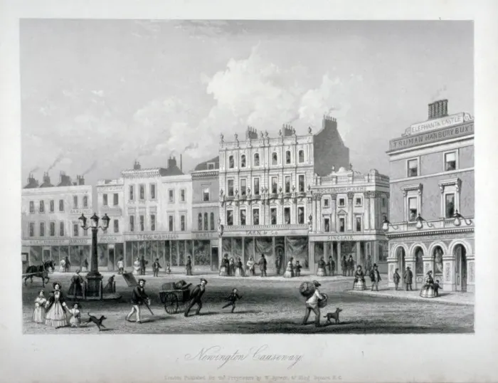 Framed Print : Newington Causeway, Southwark, London, c1858 Framed Print : Newington Causeway, Southwark, London, c1858