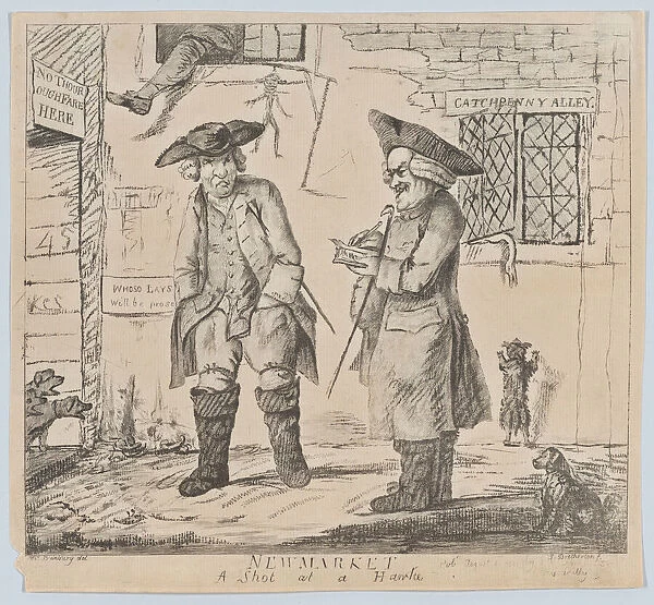 Newmarket: A Shot at a Hawk, August 1, 1801. Creator: James Bretherton