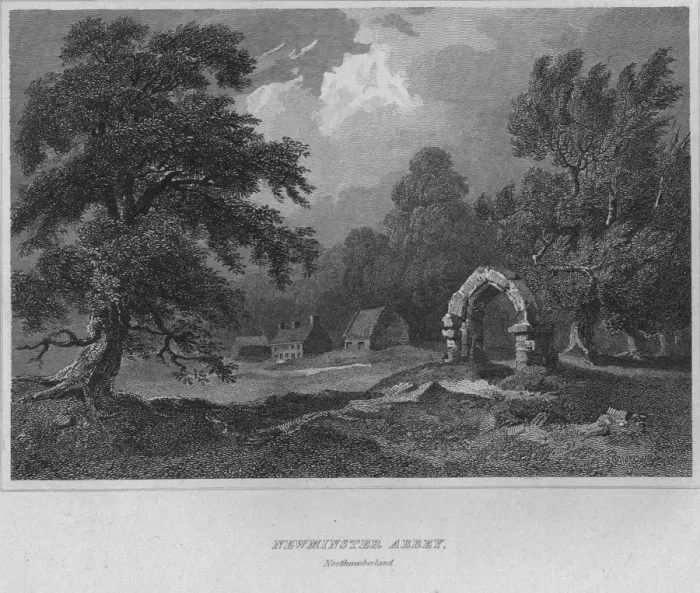 Framed Print : Newminster Abbey, Northumberland, 1814. Artist: John Greig