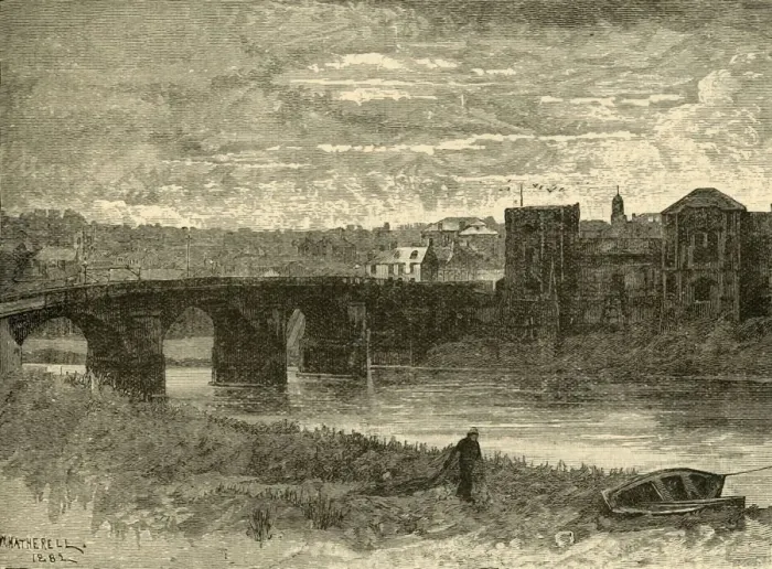 Framed Print : Newport Bridge and Castle, 1898. Creator: Unknown Framed Print : Newport Bridge and Castle, 1898. Creator: Unknown